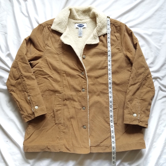 Old Navy Jackets & Blazers - Tan Corduroy Jacket with Faux Sheep Wool Interior